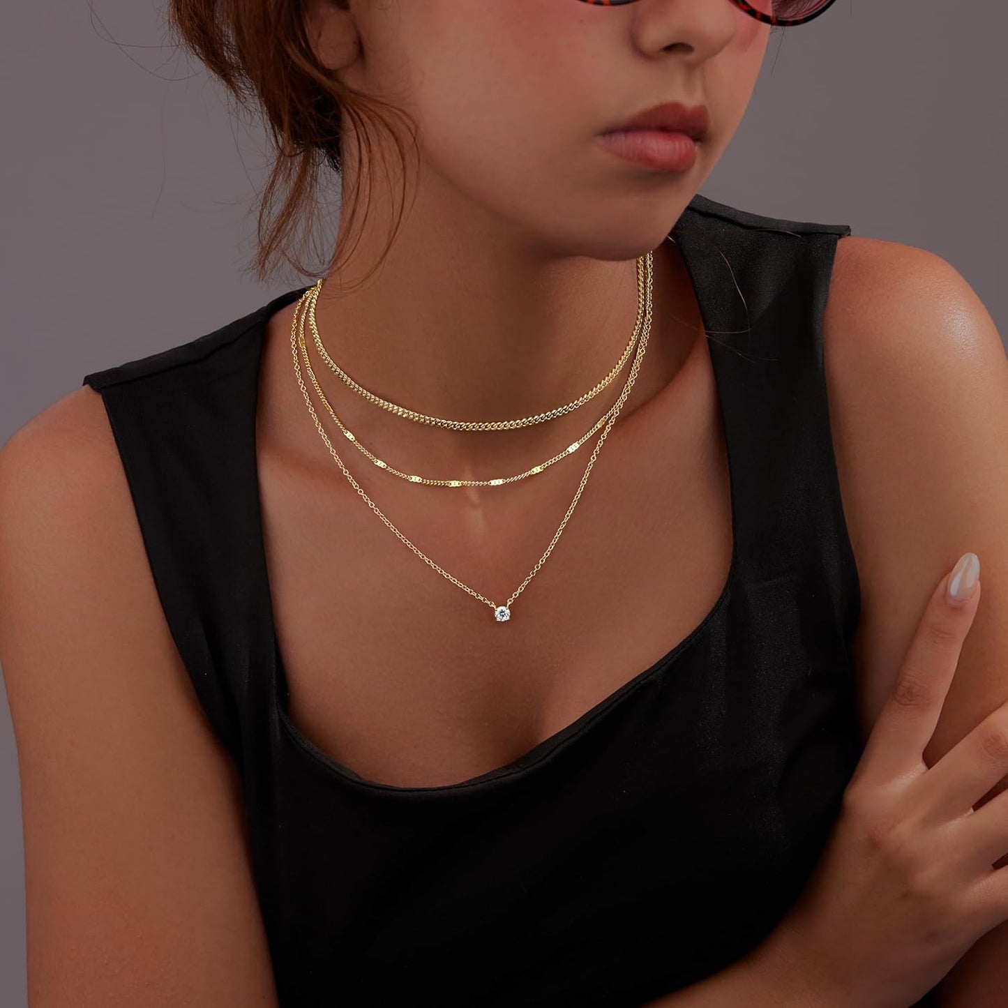 Layered Gold Necklace for Women
