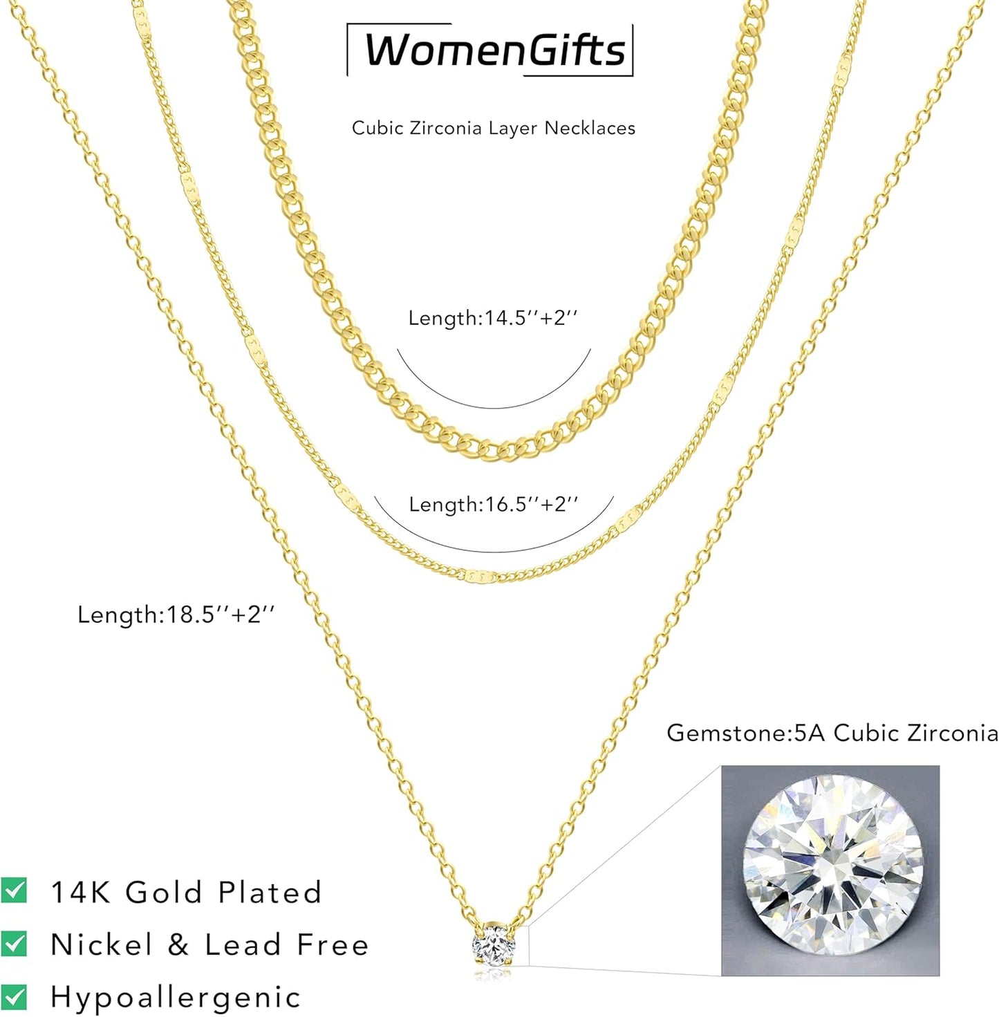 Layered Gold Necklace for Women