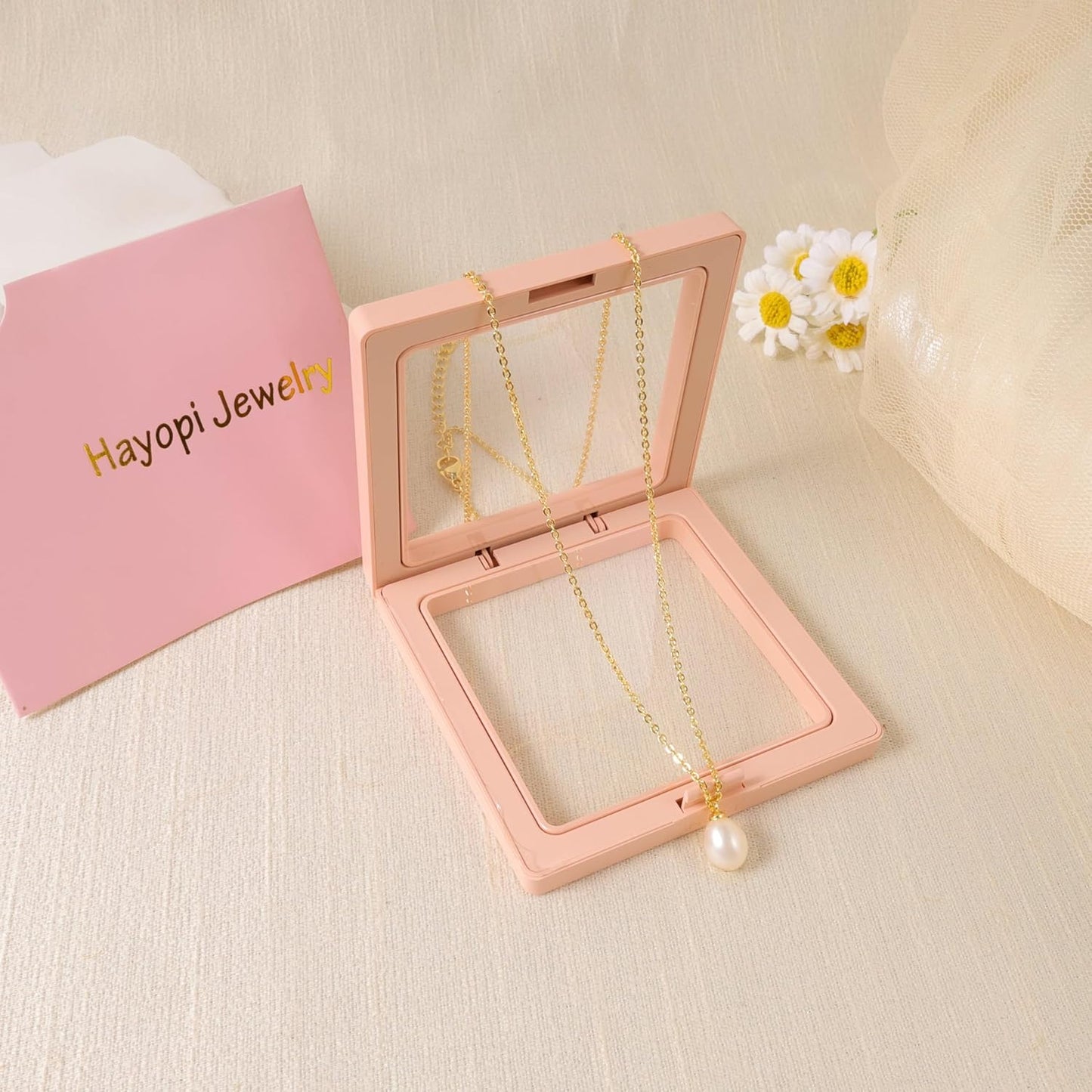 Pearl Necklace for Women Trendy,14K Gold Plated Necklace Dainty Wedding Necklace Small Cute Choker Necklace Beaded Lariat Drop Necklace Vintage Waterproof Jewelry for Women Gold Jewelry Fashion Gifts