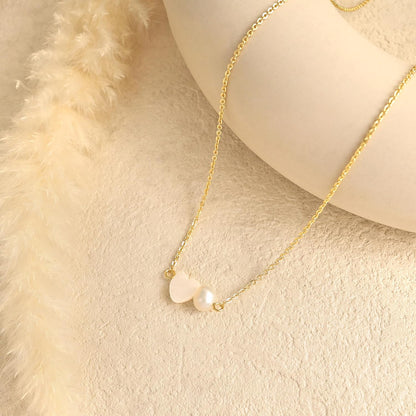 14K Gold Plated Pearl Necklace for Women | Dainty Layered Choker | Waterproof Wedding Jewelry Gift