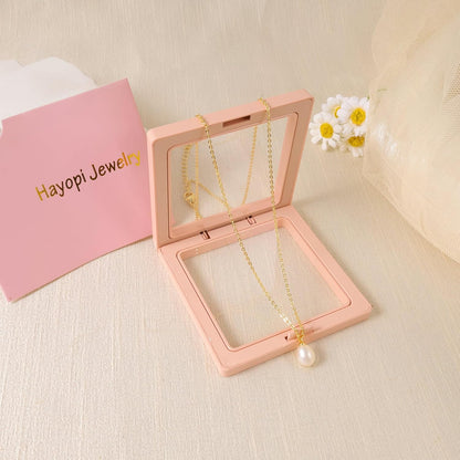 Pearl Necklace for Women Trendy,14K Gold Plated Necklace Dainty Wedding Necklace Small Cute Choker Necklace Beaded Lariat Drop Necklace Vintage Waterproof Jewelry for Women Gold Jewelry Fashion Gifts